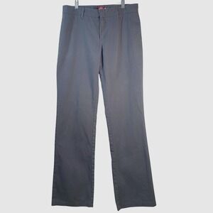 Dickies Juniors Slight Flare‎ Pants Size 9 Gray Mid Rise Work Wear Skater